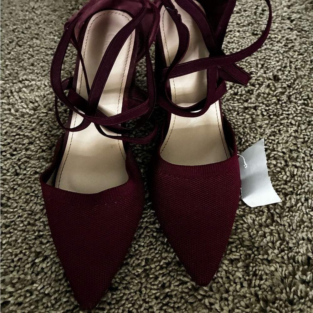 Elegant Burgundy Women's Shoes